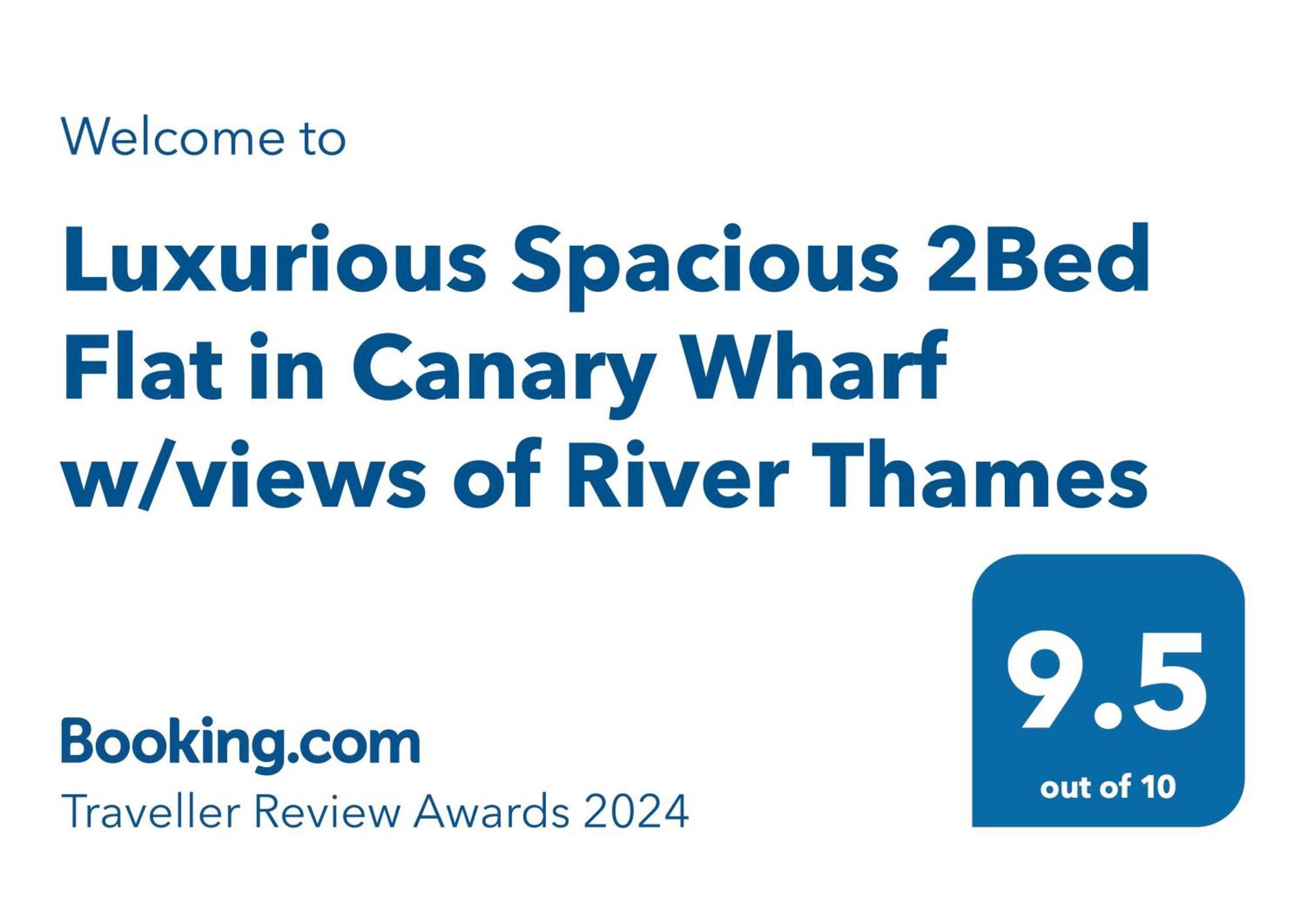 Luxurious Spacious 2Bed Suites Skyline River Views By Canary Wharf 런던 외부 사진